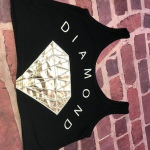 Diamond cropped tank